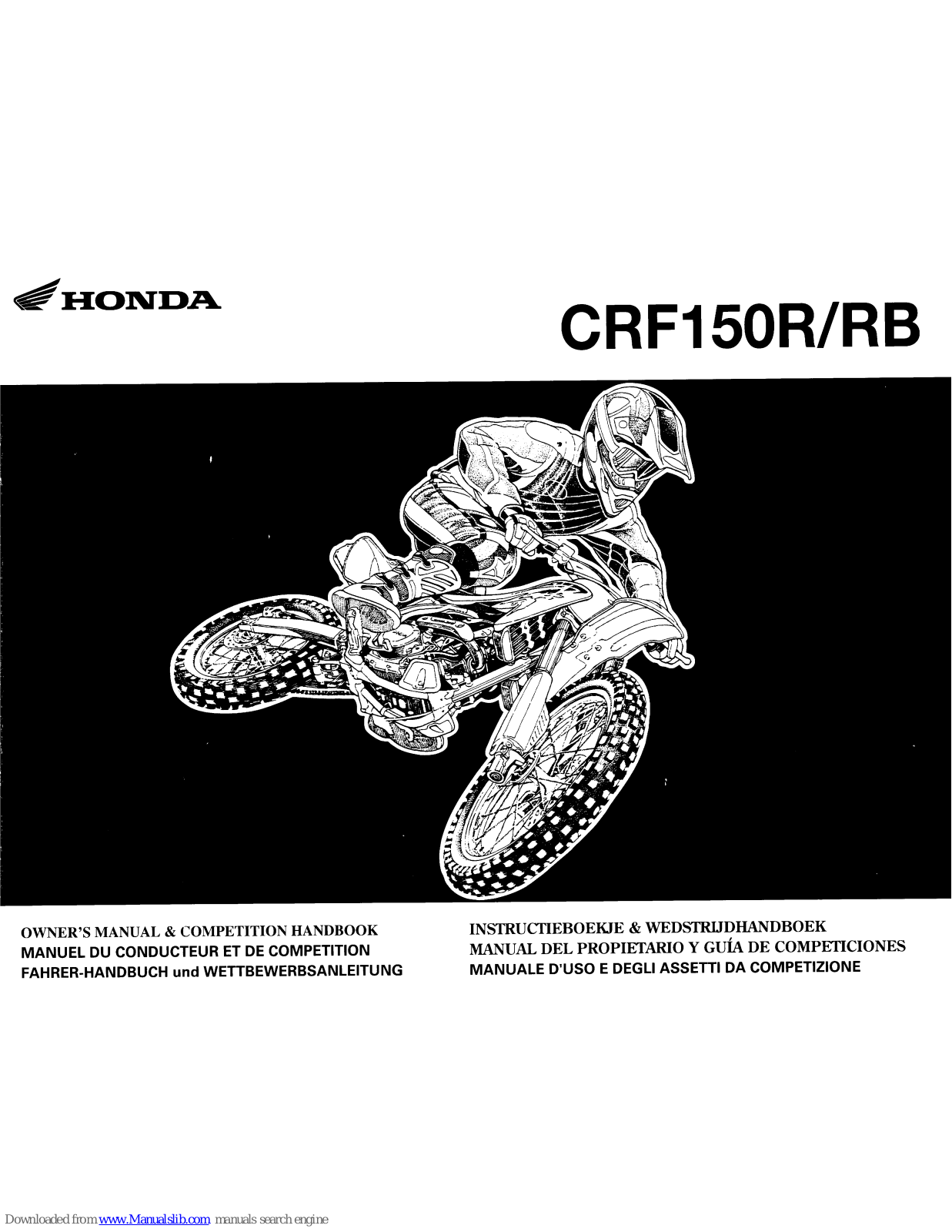 Honda CRF 150RB, CRF 150R Owner's Manual