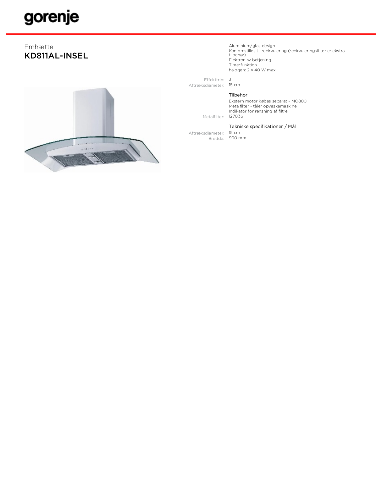 Gorenje KD811AL-INSEL BROCHURE