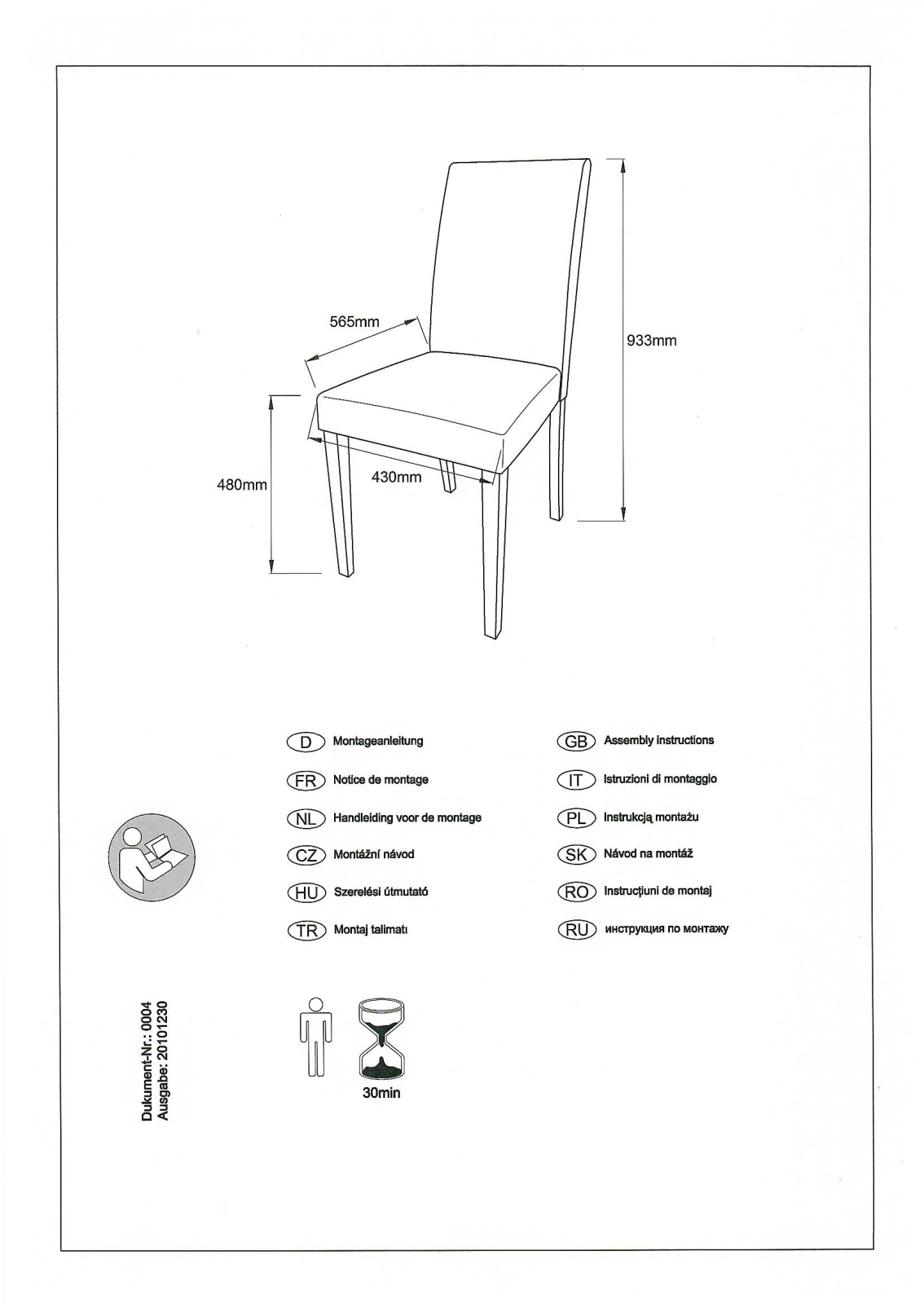 Home affaire Silje Assembly instructions