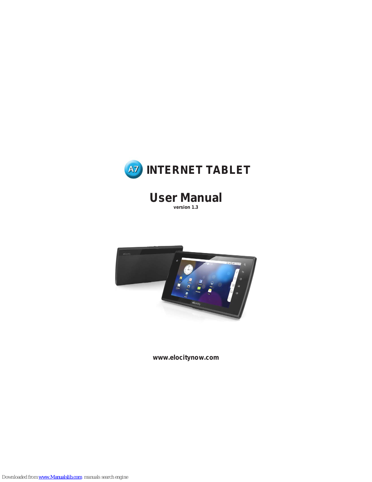 Elocity A7 Internet Tablet User Manual - ManualMachine.com