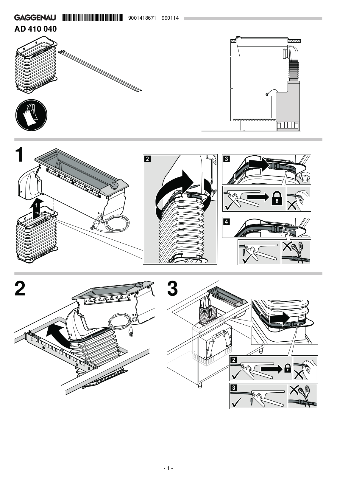 Gaggenau AD410040 Installation manual