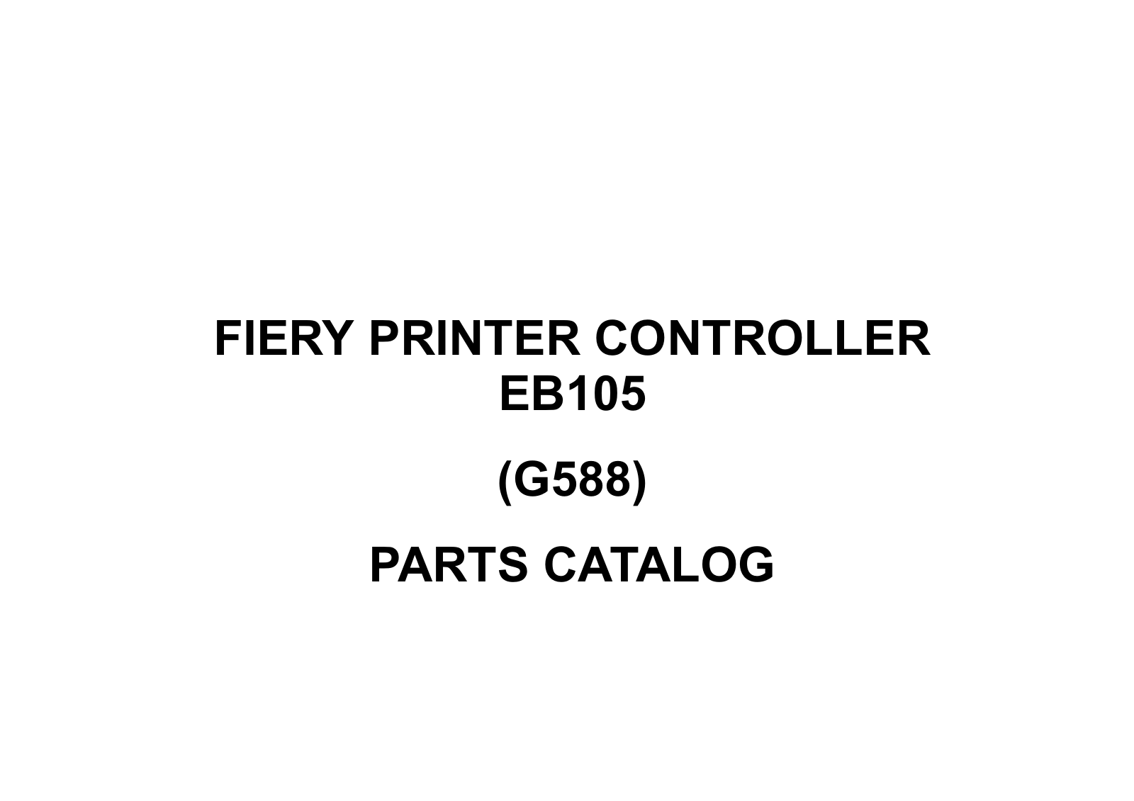 Ricoh EB105, G588 Part List