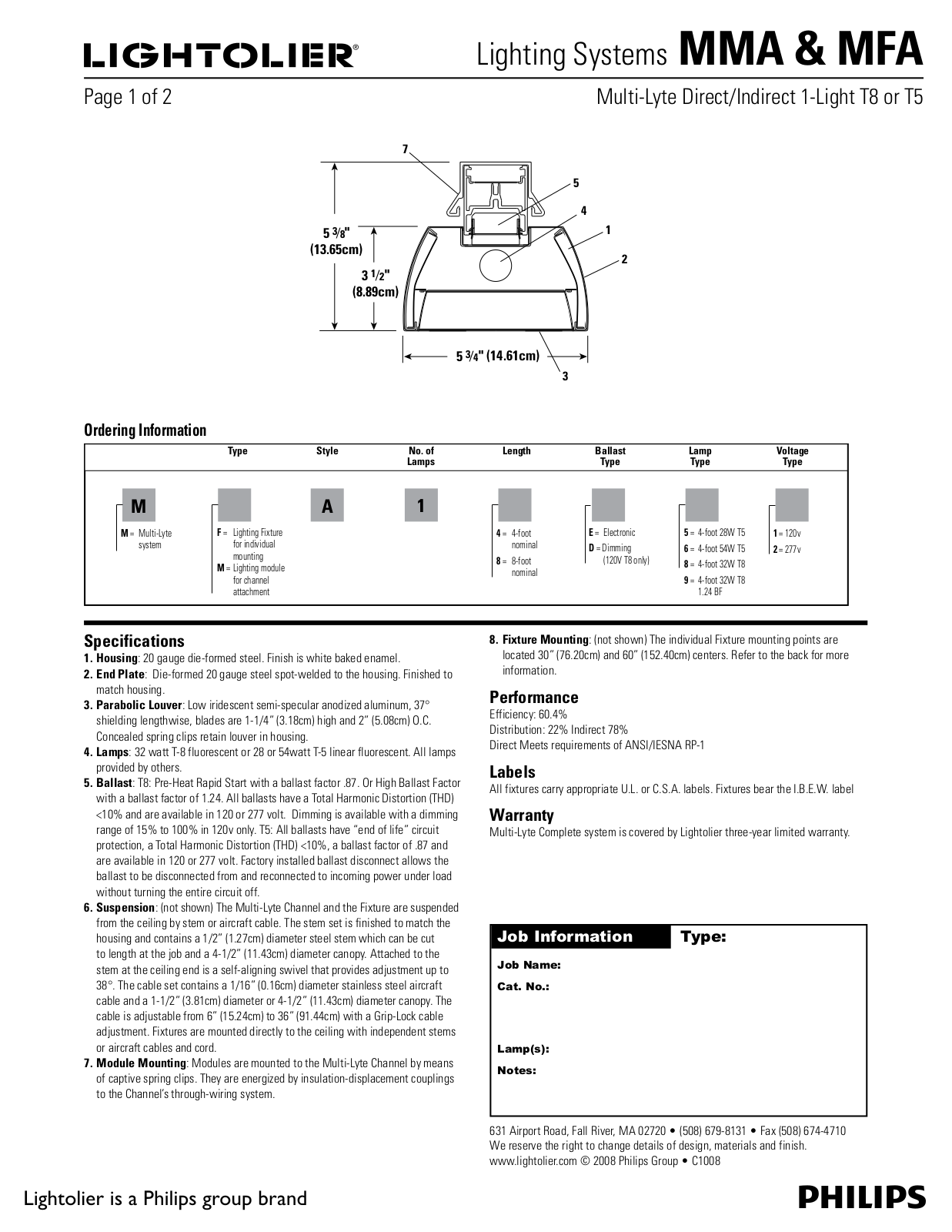 Lightolier MFA, MMA User Manual