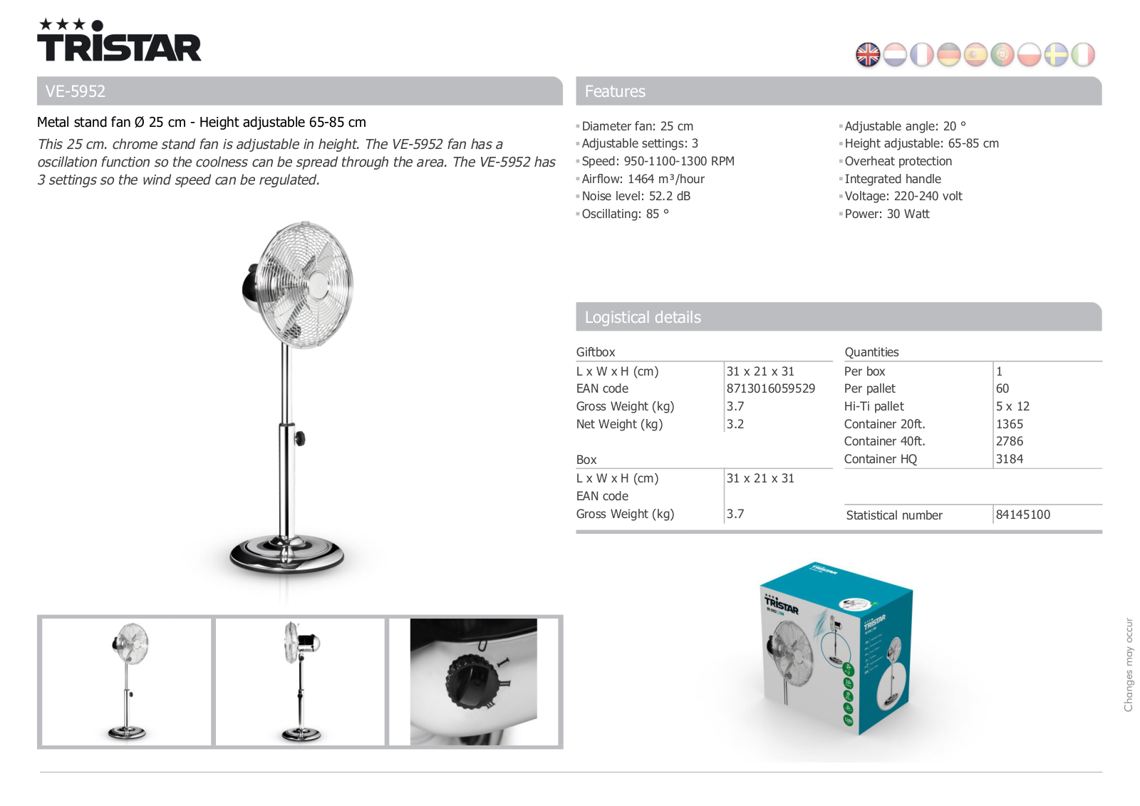 Tristar VE-5952 User Manual