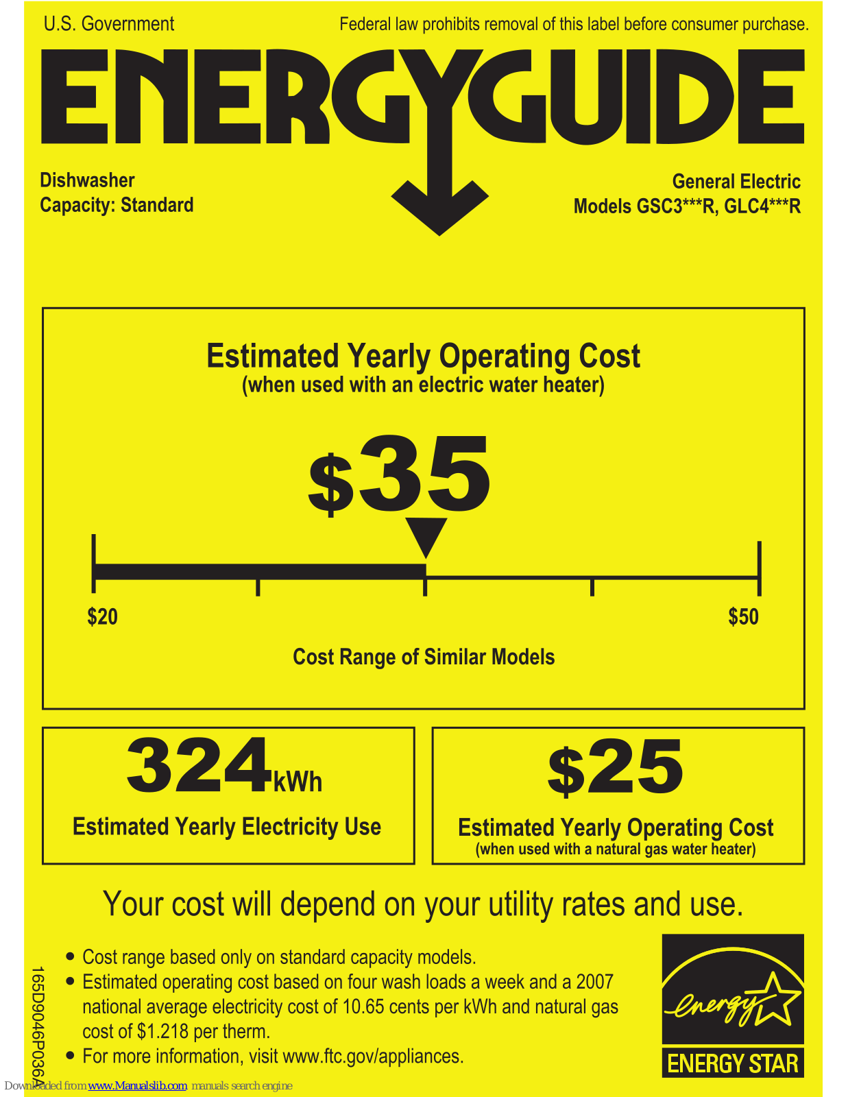 GE GLC4400RBB, GSC3500RWW, GSC3***R Series, GLC4***R Series Energy Manual