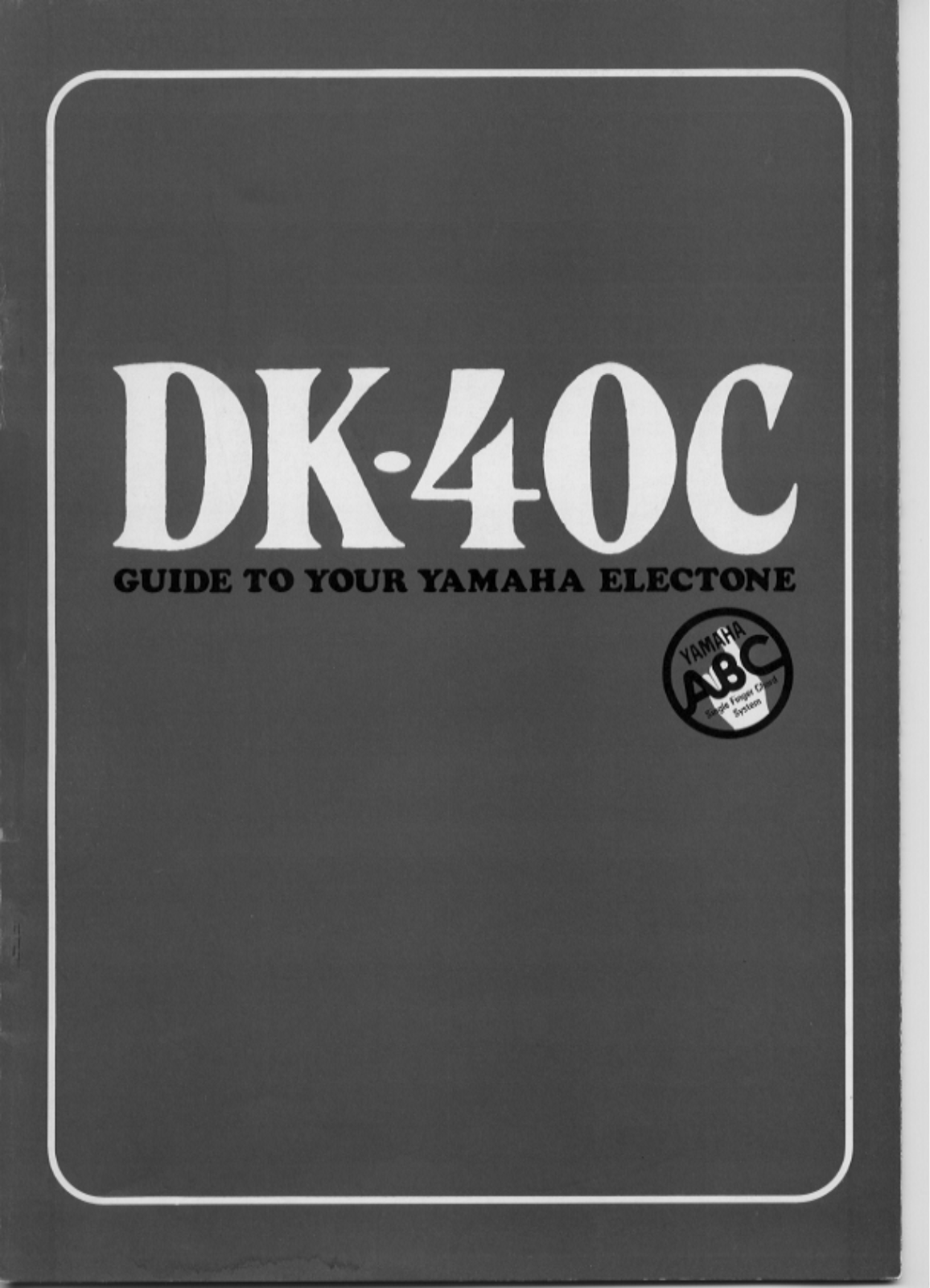 Yamaha DK40C, DK40CE User Manual