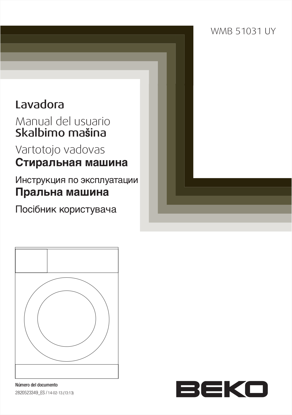 Beko WMB 51031 UY User Manual