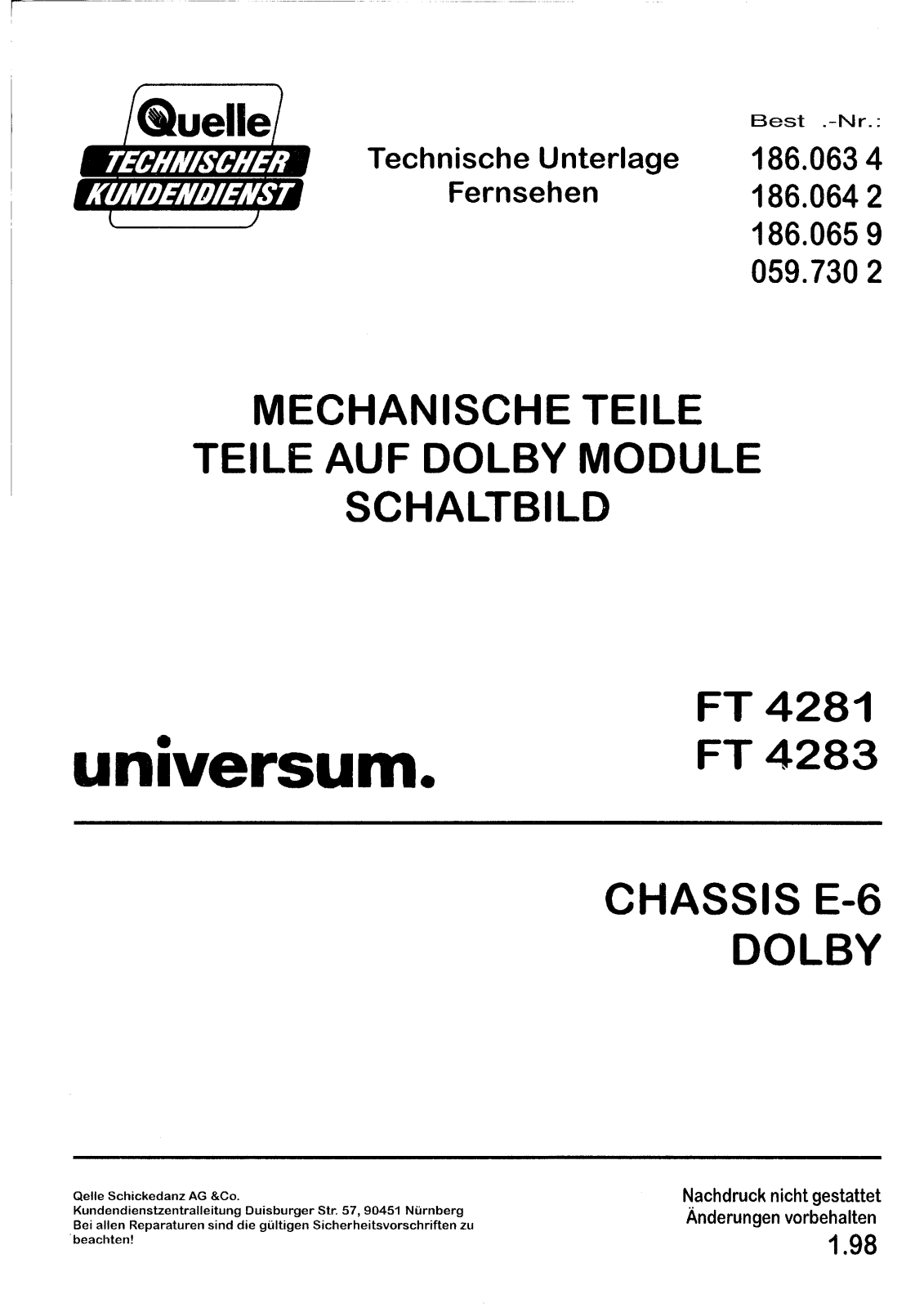 Universum FT 4281, FT 4283 User Manual