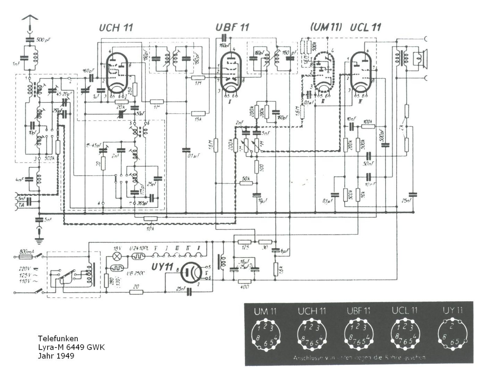 Telefunken Lyra-M6449-GWK Schematic