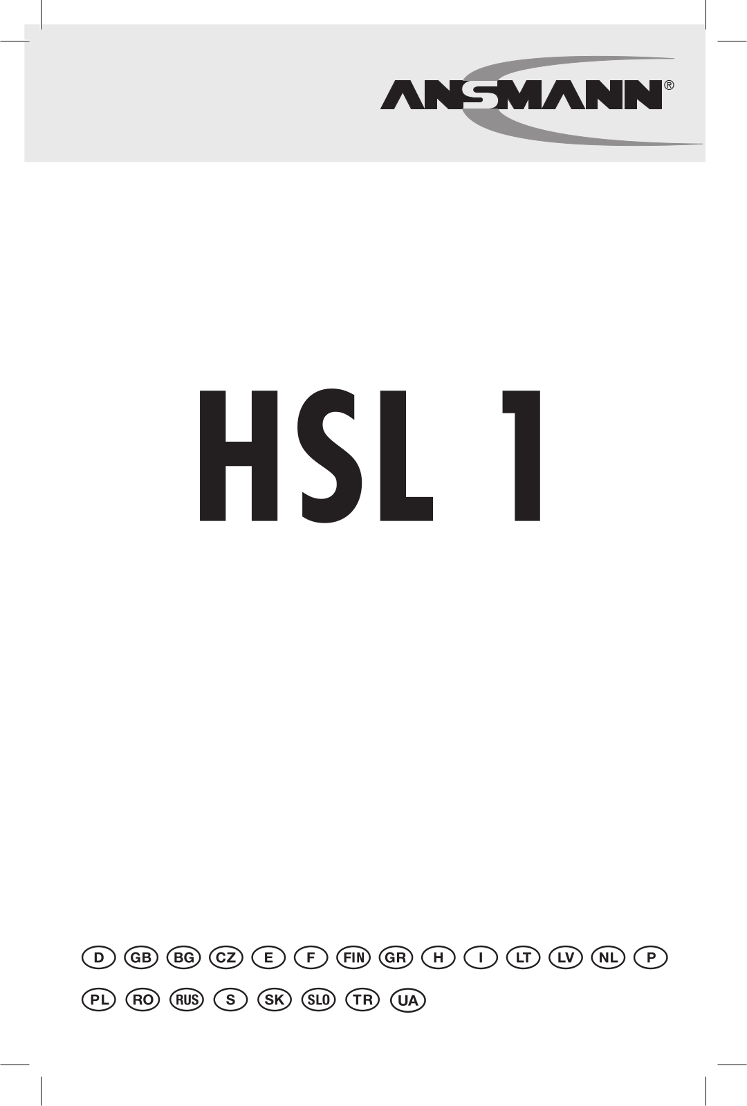 Ansmann HSL 1 User guide