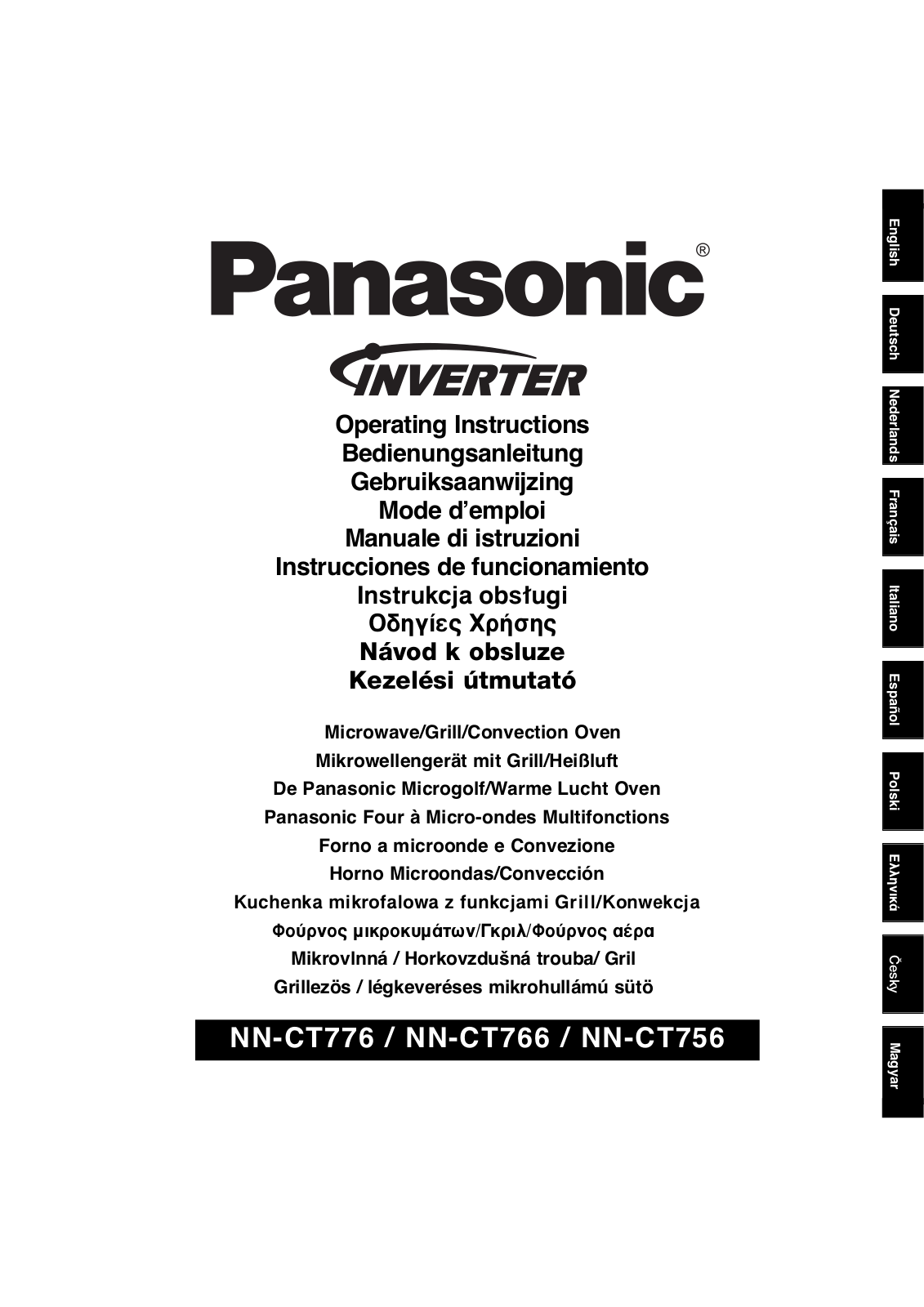 Panasonic NN-CT766, NN-CT776, NN-CT756 Operating Instructions