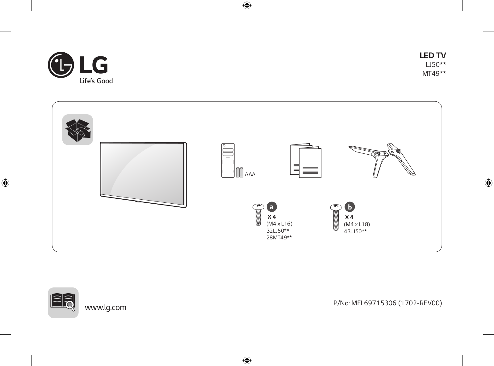 LG 32LJ500D User manual