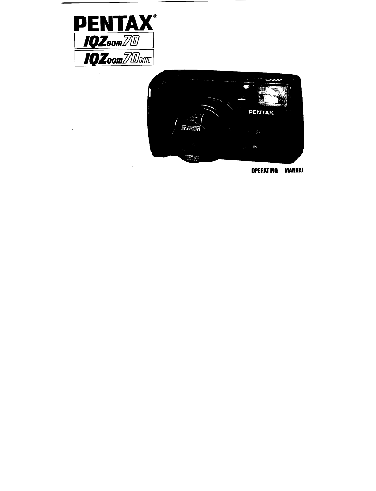 Pentax IQZoom 70 Operating Manual