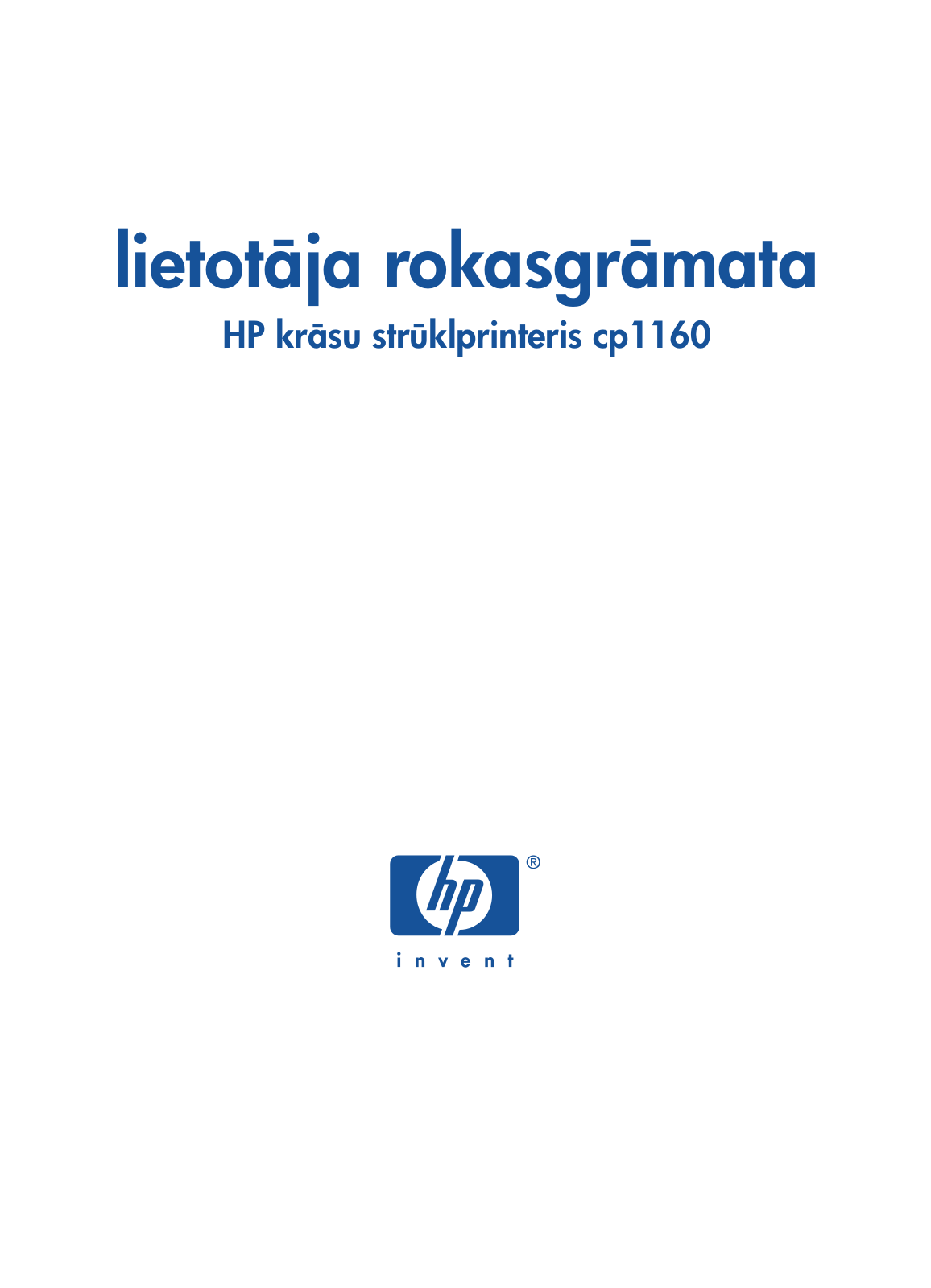 HP Inkjet CP1160 User's Guide