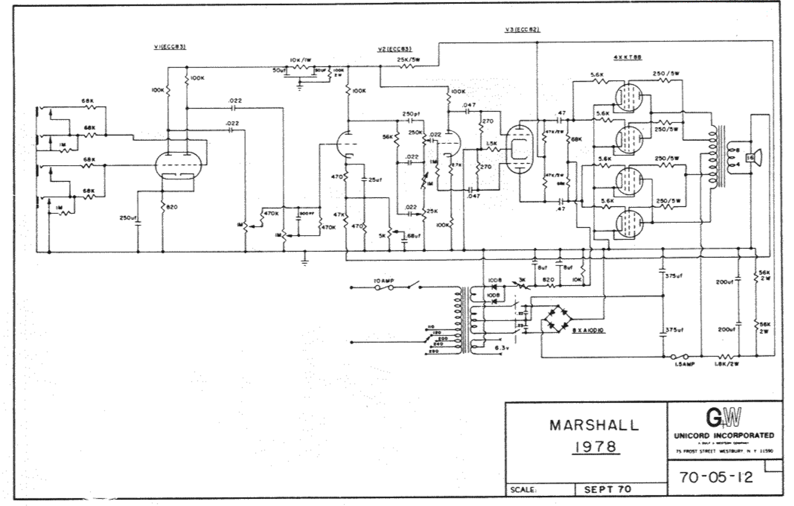 Marshall 1978 schematic