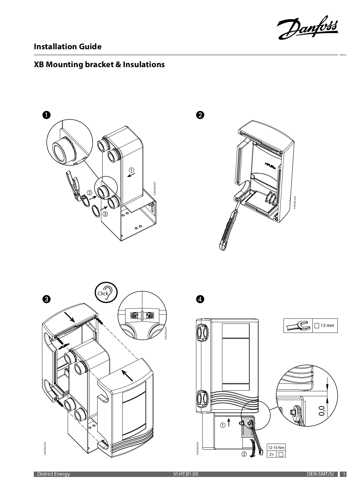 Danfoss Mounting bracket Installation guide