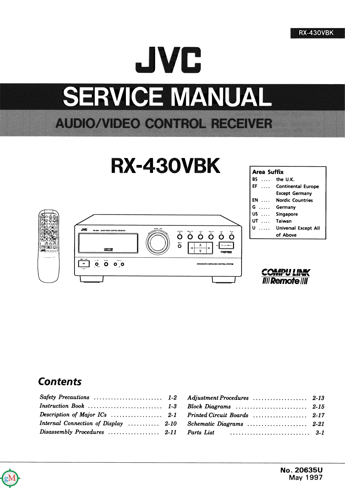 JVC RX-430-VBK Service manual