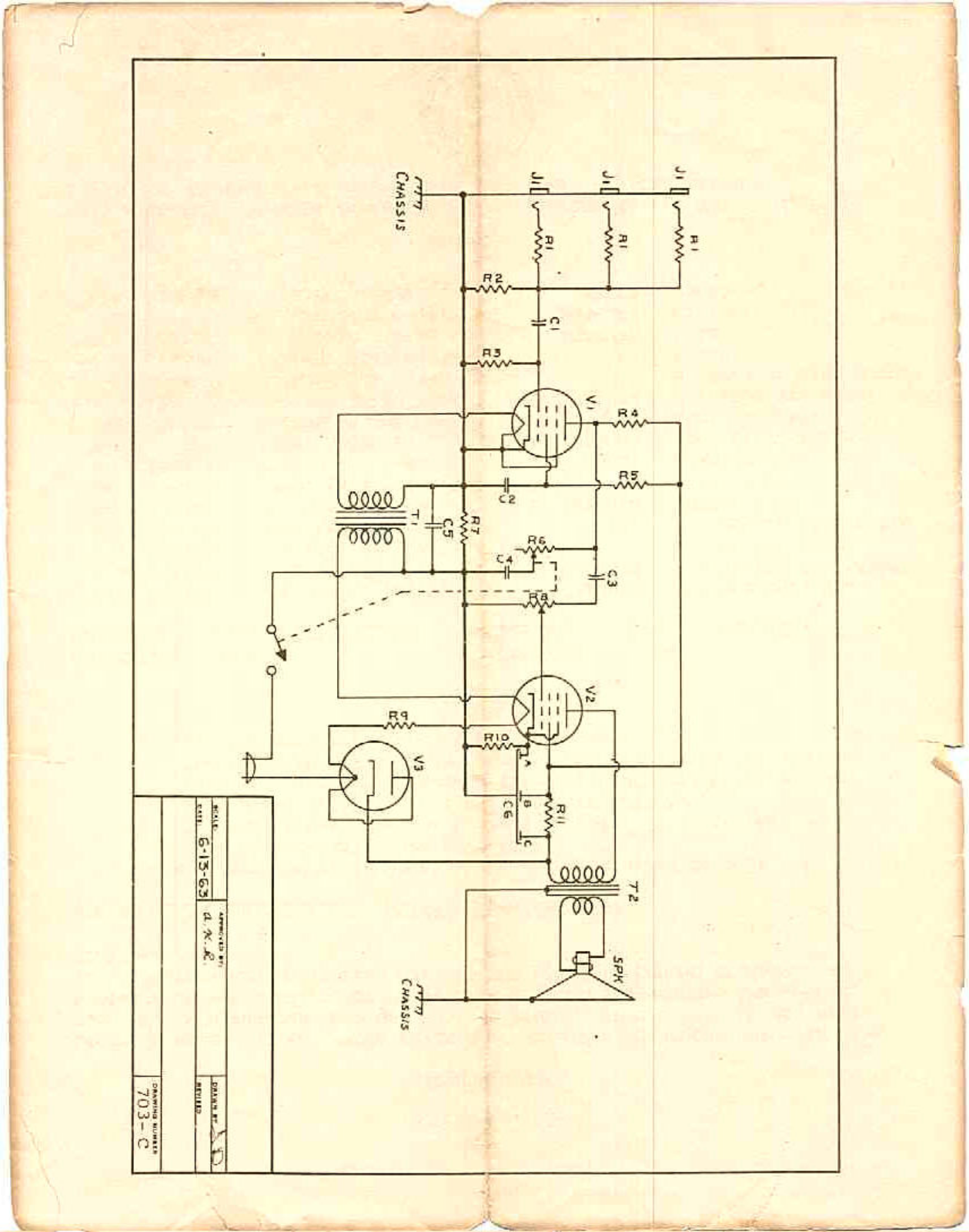 Kay 703c, 703 schematic