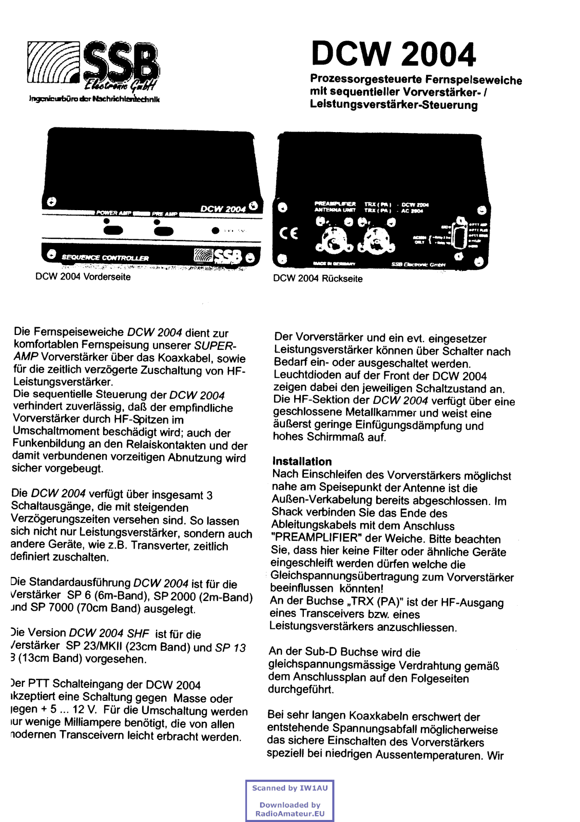 SSB-Electronic DCW-2004 User guide - ManualMachine.com