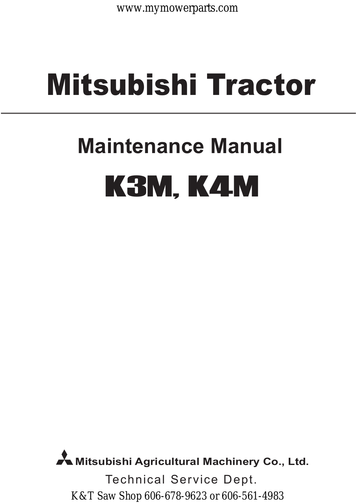 Mitsubishi K4M, K3M Maintenance Manual