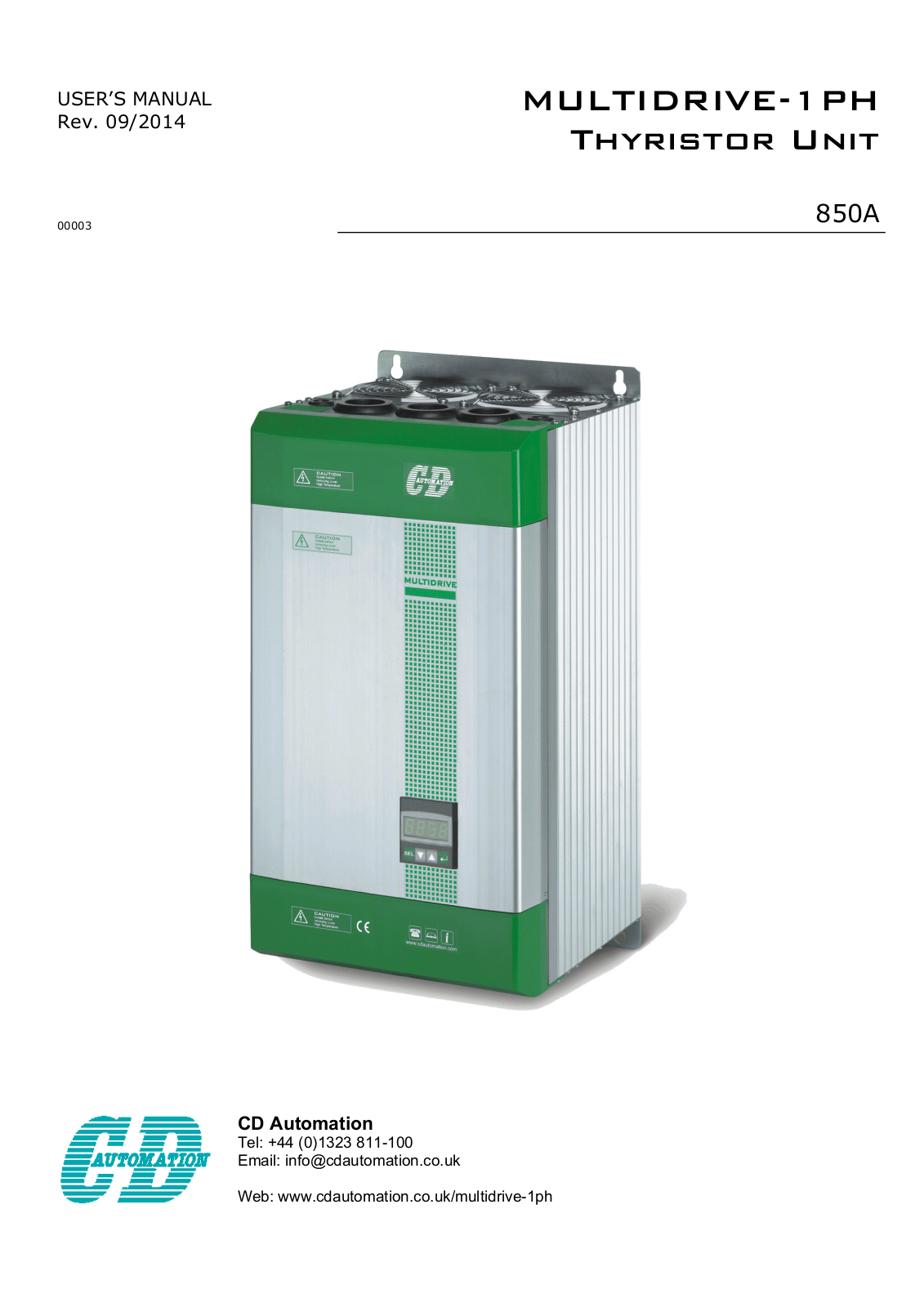 CD Automation MULTIDRIVE-1PH User Manual - ManualMachine.com