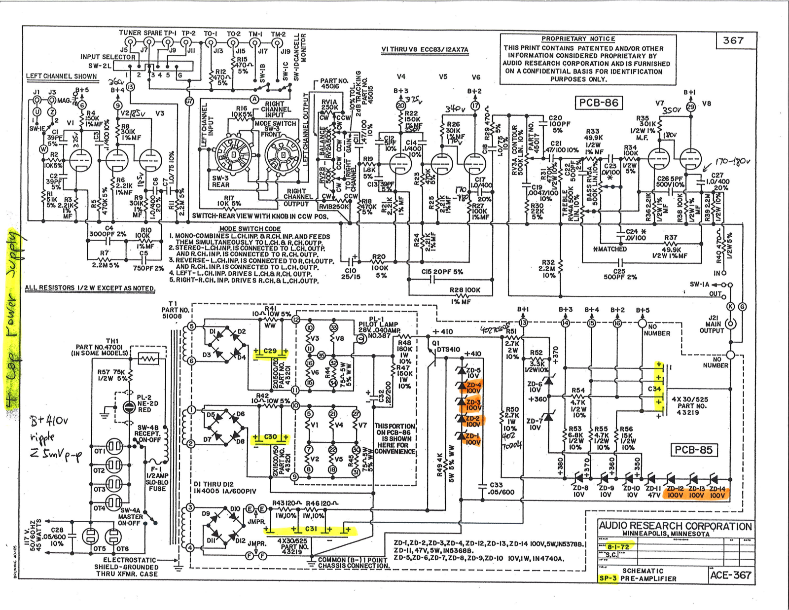 Audio Research SP3 Schematic - ManualMachine.com