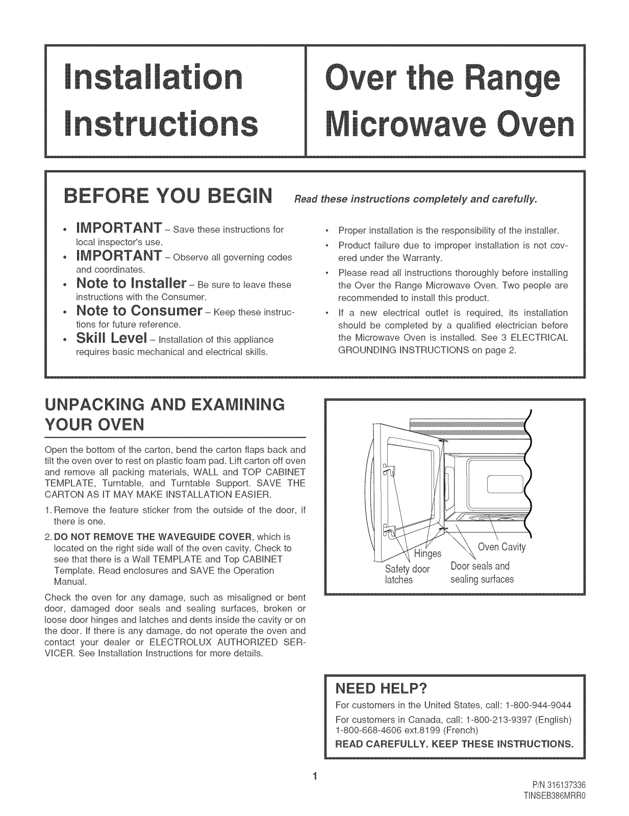 Frigidaire FMV156DBA, FMV156DCA, FMV156DQA, FMV156DSA Installation Guide - ManualMachine.com