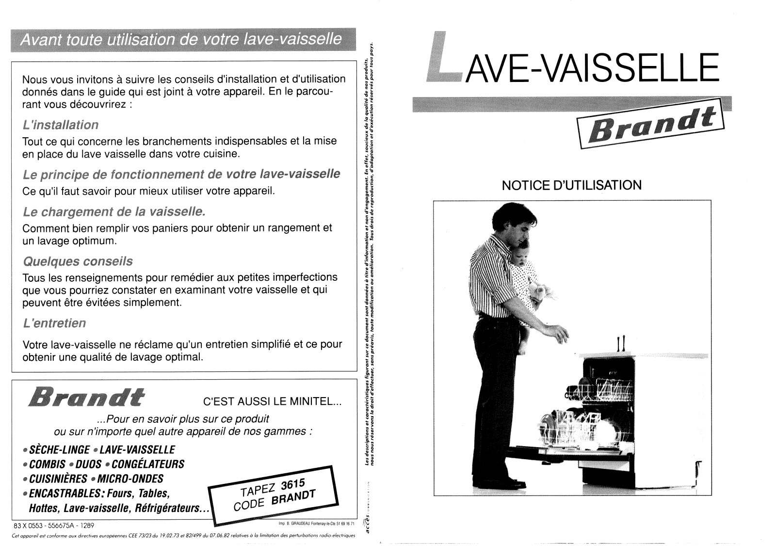 BRANDT MLV26 User Manual