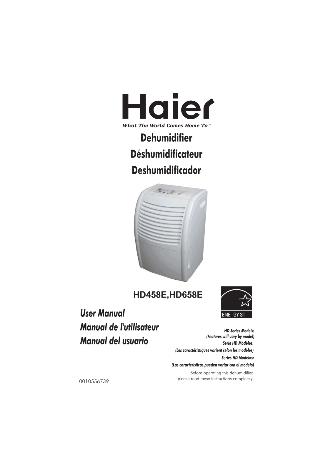 HAIER HD458E User Manual