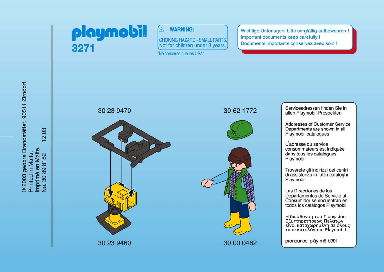 Playmobil 3271 Instructions