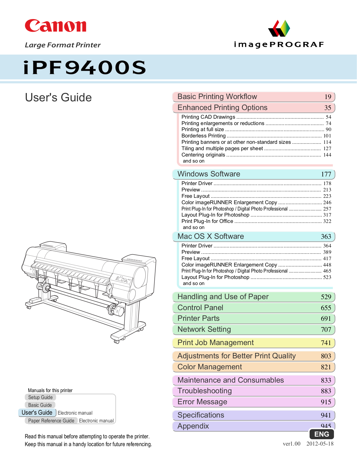 Canon iPF9400S User Manual