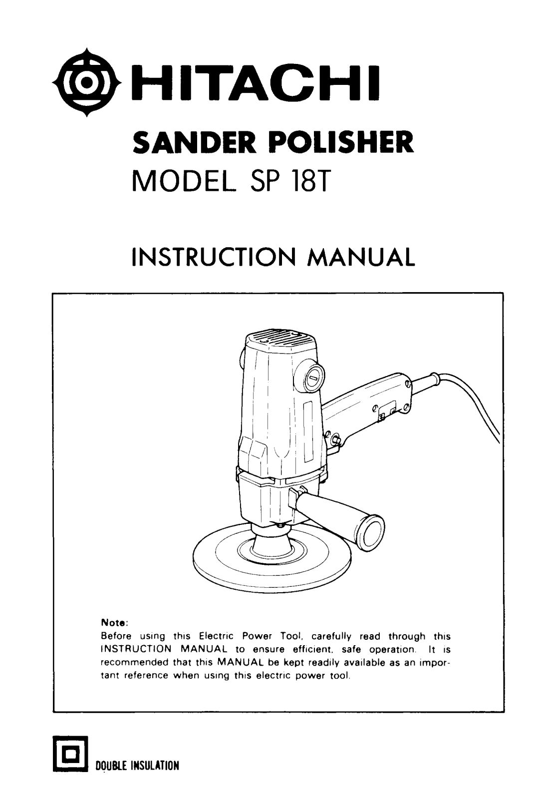 Hitachi SP18T User Manual