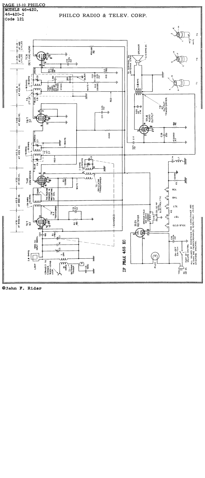 Philco 46-420 Schematic