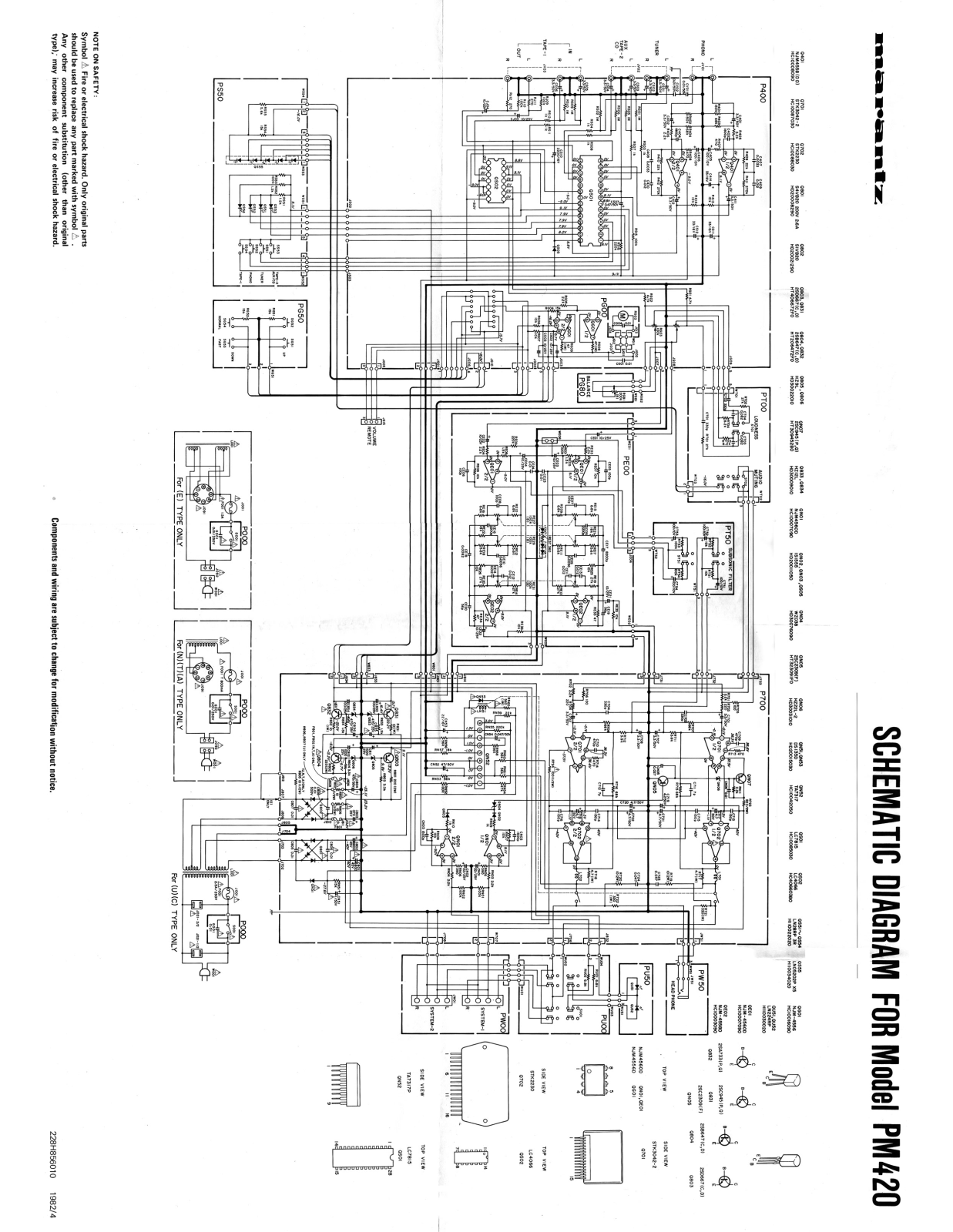 Marantz PM-420 Schematic