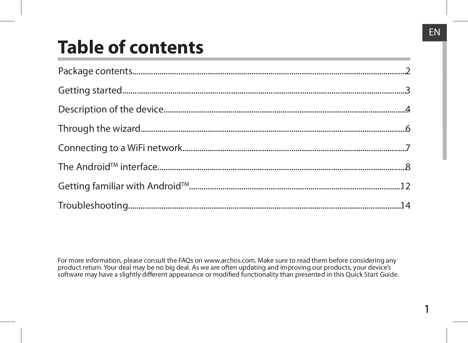 Archos 97 Platinium User Manual