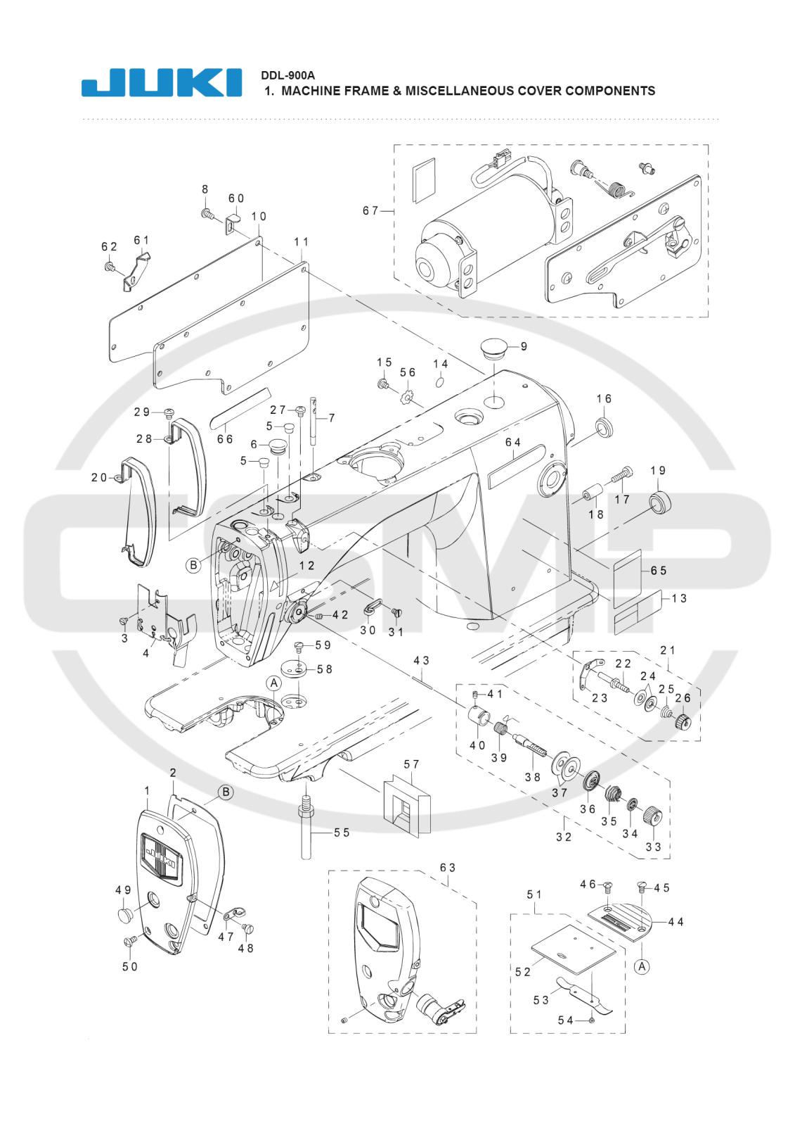 Juki DDL900A Parts Book