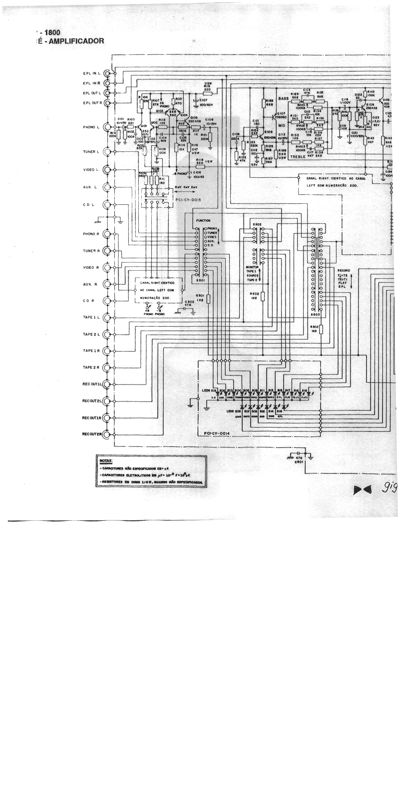 Cygnus CP1800 Schematic