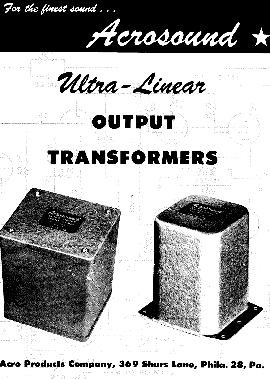 Acrosound Outputtransformers Schematic - ManualMachine.com