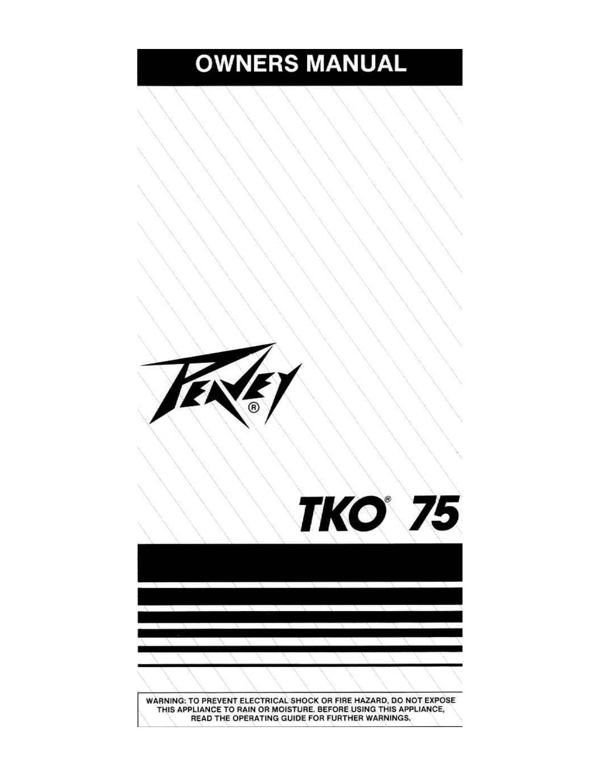 Peavey TKO 75 Owners Manual