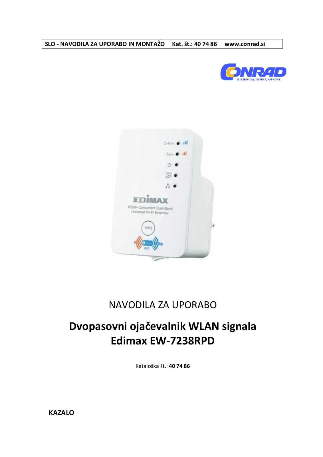 EDIMAX EW‐7238RPD Quick Installation Guide