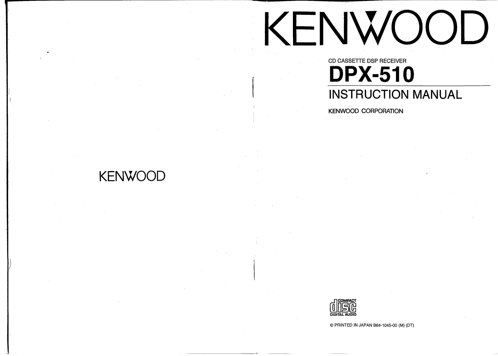 Kenwood DPX-510 Manual