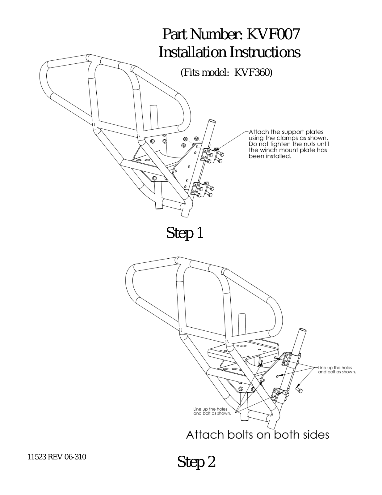 Swisher KVF007 Parts list