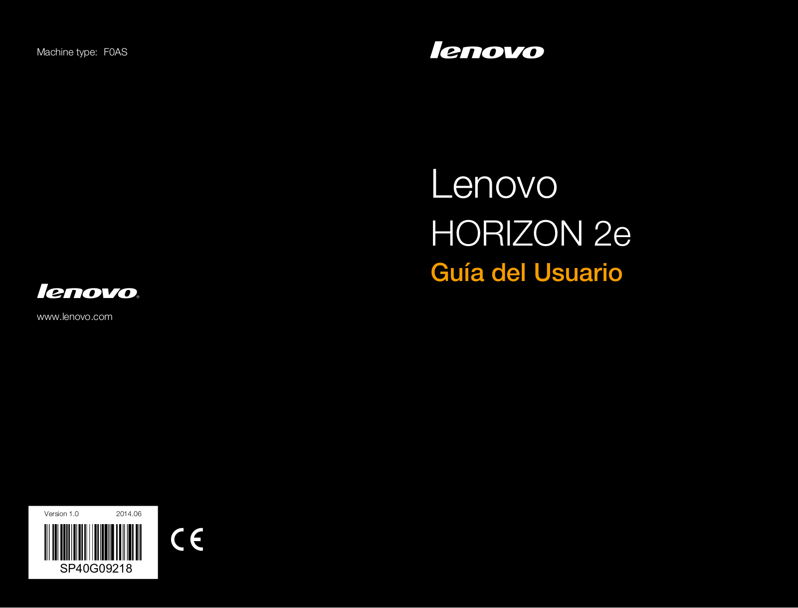 Lenovo Horizon 2e User Manual