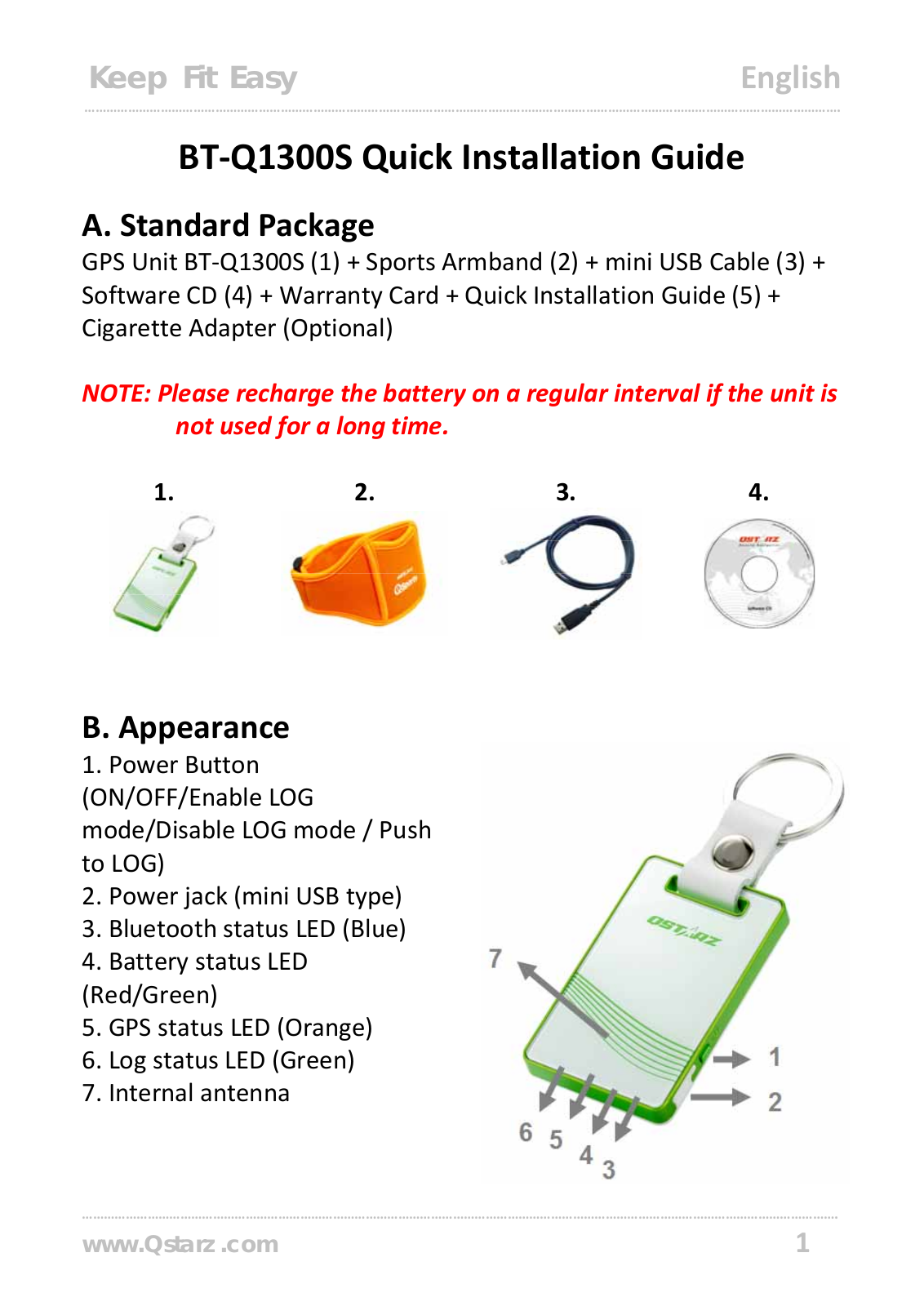 QSTARZ BT‐Q1300S User Manual