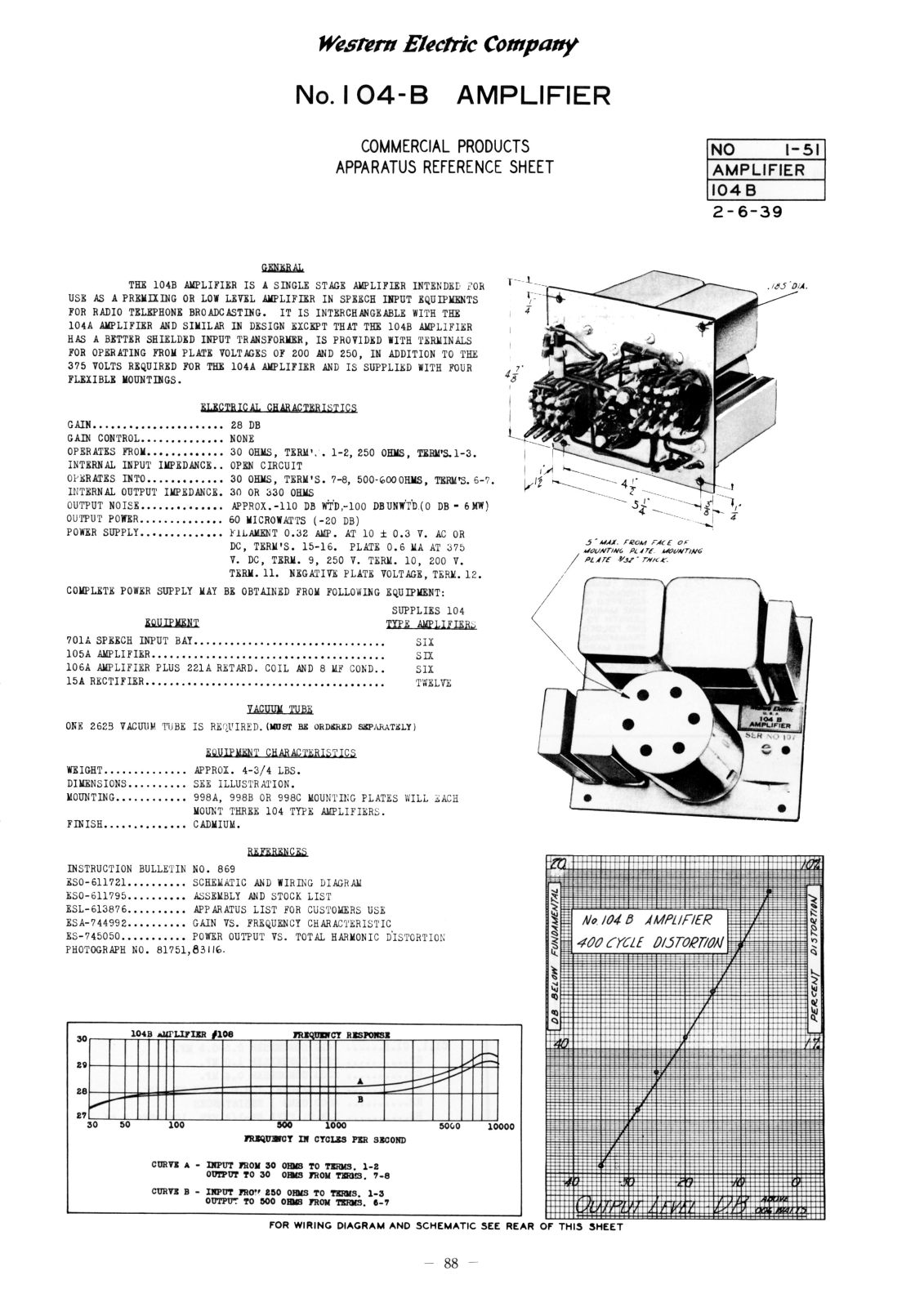 Western Electric 104-B Schematic