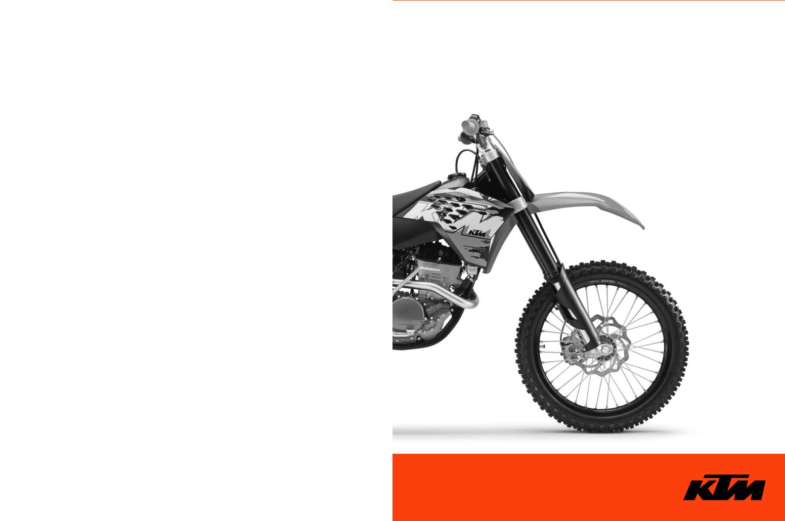 Ktm 250 SX-F, 250 EXC-F, 250 XC-F, 250 XCF-W, 250 EXC-F SIX DAYS User Manual