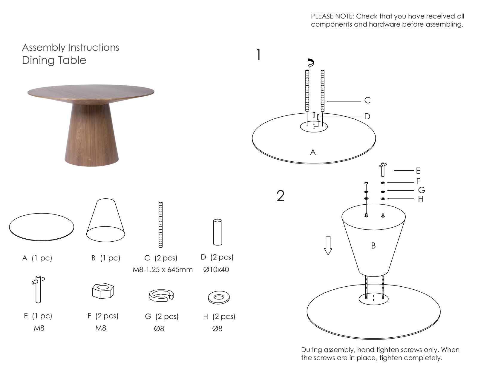 Joss & Main ORNE6511 Assembly Instructions - ManualMachine.com