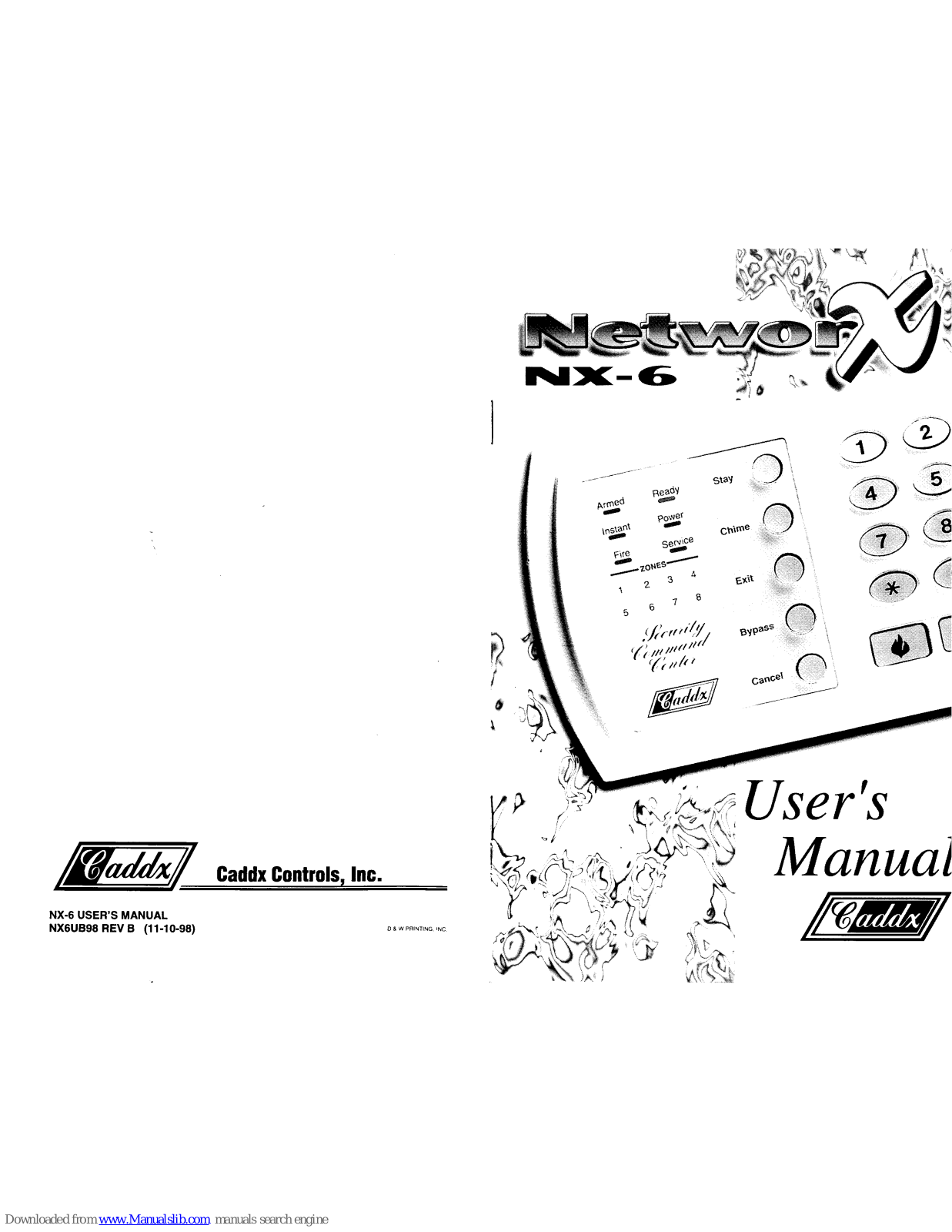 CADDX Networx NX-6 User Manual