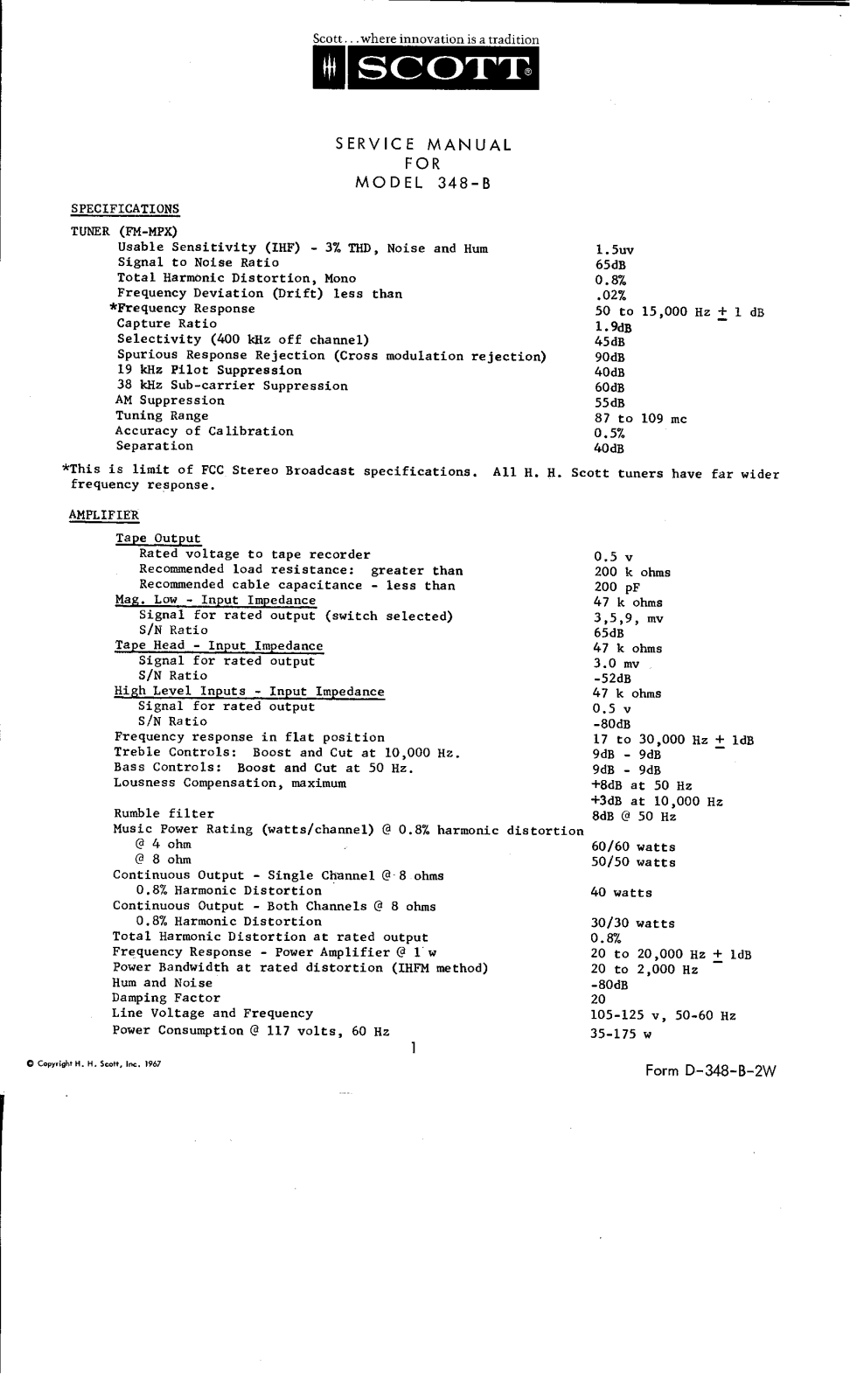 Scott 348B Service Manual