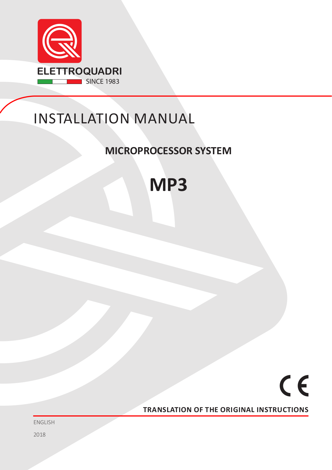 ELETTROQUADRI MP3 Installation Manual - ManualMachine.com